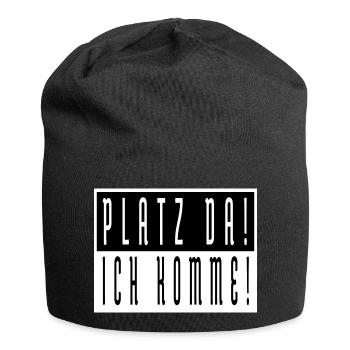 alltag witzig angeber geek - Jersey-Beanie - Schwarz - Vorne