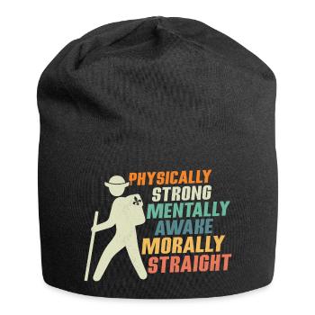 Scout Strength: Physical, Mental, Moral Tee - Jersey-Beanie - Schwarz - Vorne
