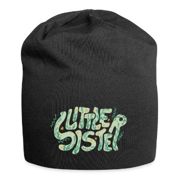 Doux dire « Petite soeur » petite soeur - Bonnet en jersey - noir - Devant
