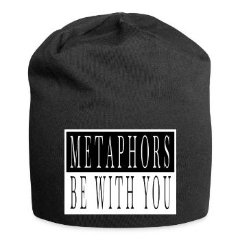 bookworm birthday present idea gift idea article - Jersey Beanie - black - Front