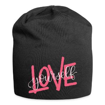 LOVE yourself - Jersey-Beanie - Schwarz - Vorne