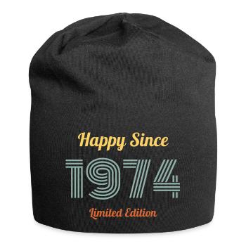 HAPPY SINCE 1974 LIMITED EDITION Birthday Gift - Jersey Beanie - black - Front