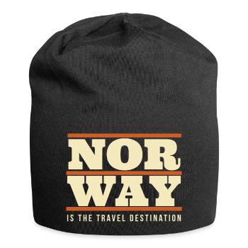 Norvège - Destination de voyage - Bonnet en jersey - noir - Devant