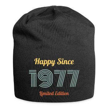 HAPPY SINCE 1977 LIMITED EDITION birthday gift - Jersey Beanie - black - Front
