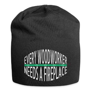 funny carpenter quotes lumberjack lumber - Jersey-Beanie - Schwarz - Vorne