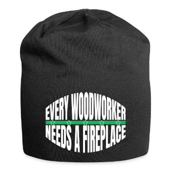 cool drôle artisans design amateurs forestier - Bonnet en jersey - noir - Devant