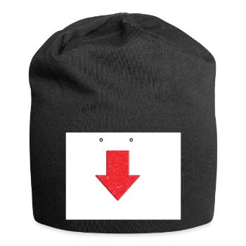 Pfeil Gesicht - Jersey-Beanie - Schwarz - Vorne
