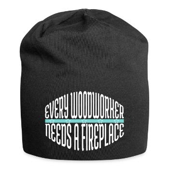 Travail du bois marteau-piqueur citation drôle menuiserie - Bonnet en jersey - noir - Devant