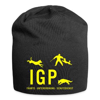 IGP Hundesport - Gelb - Jersey-Beanie - Schwarz - Vorne
