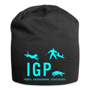 IGP Hundesport - Türkis - Jersey-Beanie - Schwarz - Vorne