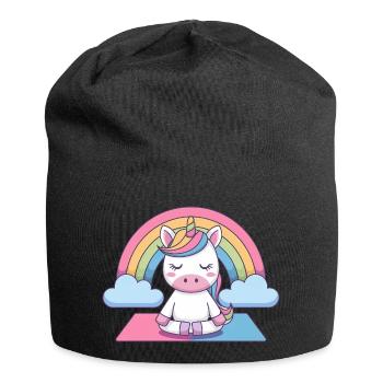 licorne de yoga - Bonnet en jersey - noir - Devant