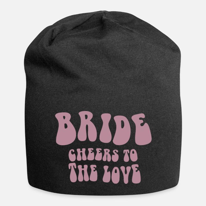 Bride - cheers to the love - Jersey-Beanie - Schwarz