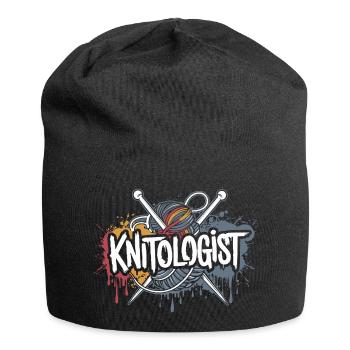Passion pour le tricot - Bonnet en jersey - noir - Devant
