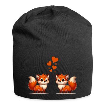 fuchs comic love - Jersey-Beanie - Schwarz - Vorne