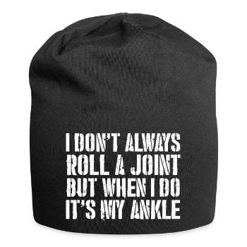 I don't always roll a joint but when I do it - Jersey Beanie - black - Front