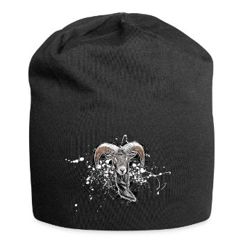 Ziegenbock - Jersey-Beanie - Schwarz - Vorne