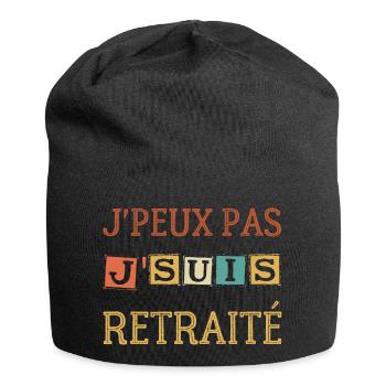 I Can't Humor T-Shirt I'm Retired - Jersey Beanie - black - Front