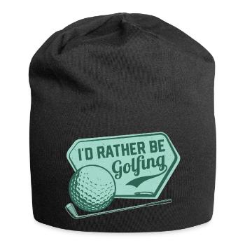 Je préfère jouer au golf Golf - Bonnet en jersey - noir - Devant