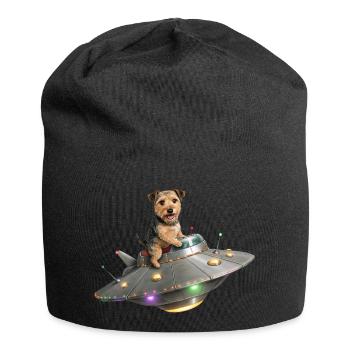 Space Terrier: Reise ins Unbekannte - Jersey-Beanie - Schwarz - Vorne