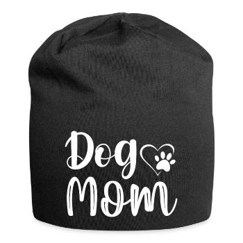 Stylish Dog Mom Motif for Dog Lovers - Jersey Beanie - black - Front