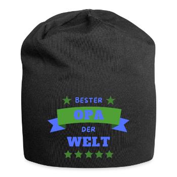 Bester Opa der Welt - Jersey-Beanie - Schwarz - Vorne
