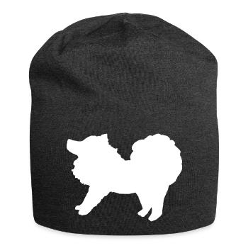 Spitz weiß - Jersey-Beanie - Anthrazit - Vorne