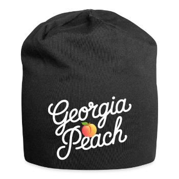 Georgia Peach Script - Jersey Beanie - black - Front