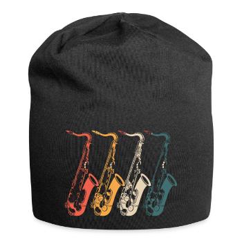 Saxophon Saxophon Saxophon - Jersey-Beanie - Schwarz - Vorne