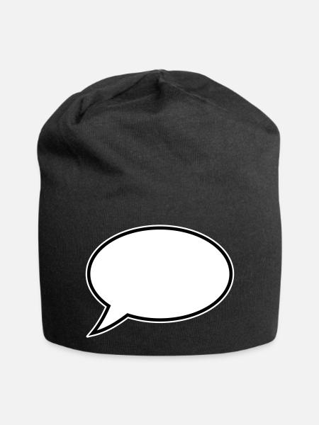 Conception de bulles de dialogue - Bonnet en jersey - noir