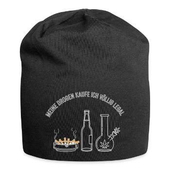 Mes drogues – tout à fait légales ! - Bonnet en jersey - noir - Devant