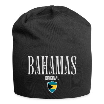 Ursprünglich von den Bahamas, geboren auf den Bahamas - Jersey-Beanie - Schwarz - Vorne