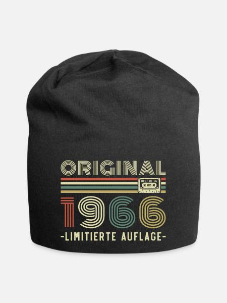 Original 1966 Jahrgang Vintage Geburtstag Retro - Jersey-Beanie - Schwarz