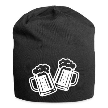 Bier Prost Bierkrug - Jersey-Beanie - Schwarz - Vorne