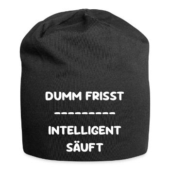 Stupid Eats - Intelligent Drinks - Jersey Beanie - black - Front