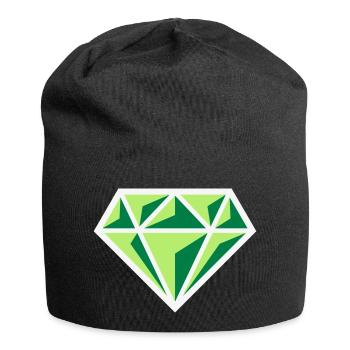 Diamant (pierre précieuse symbole brillant / NEG Gre 3C) - Bonnet en jersey - noir - Devant