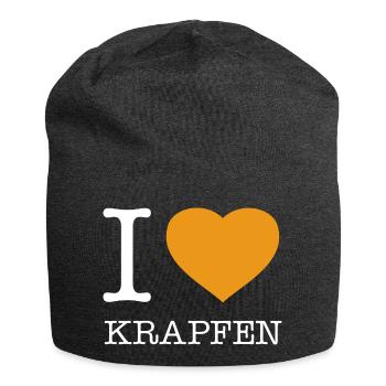 I love Krapfen - Jersey-Beanie - Anthrazit - Vorne
