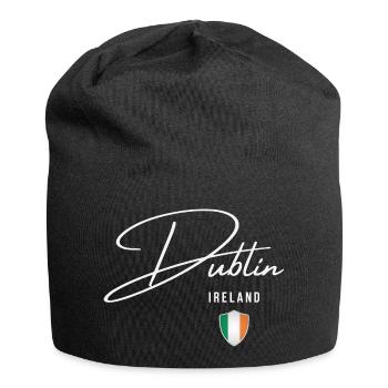 Dublin Irlande, design élégant Dublin - Bonnet en jersey - noir - Devant
