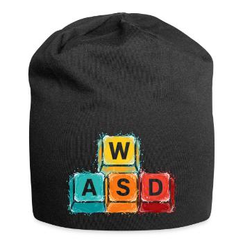 WASD Gaming Buttons - Jersey Beanie - black - Front