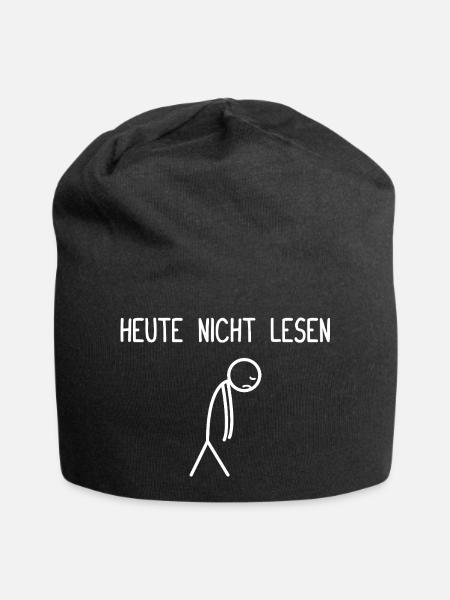 Heute nicht lesen Buchliebhaber Leseratte Bücher - Jersey-Beanie - Schwarz