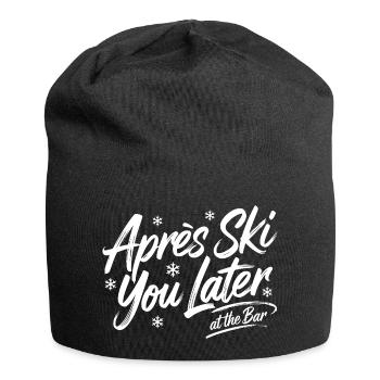 Apres Ski you later at the bar - Après Ski Sprüche - Jersey-Beanie - Schwarz - Vorne