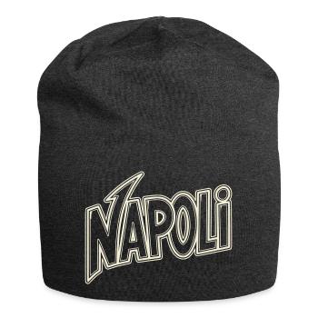 Napoli Neon Schriftzug - Jersey-Beanie - Anthrazit - Vorne