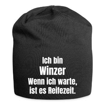 Ich bin Winzer Reifezeit Zitat - Jersey-Beanie - Schwarz - Vorne