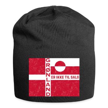 Emblème du Groenland Non à vendre - Bonnet en jersey - noir - Devant