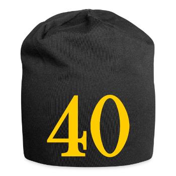40. 40 ANS. 40e ANNIVERSAIRE. ANNIVERSAIRE 40 ANS. - Bonnet en jersey - noir - Devant