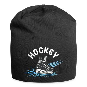 Hockey Skate– Eishockey Fan - Jersey Beanie - black - Front