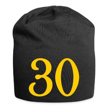 30. 30 JAHRE. 30-JÄHRIGES JUBILÄUM. 30-JÄHRIGES JUBILÄUM. - Jersey-Beanie - Schwarz - Vorne