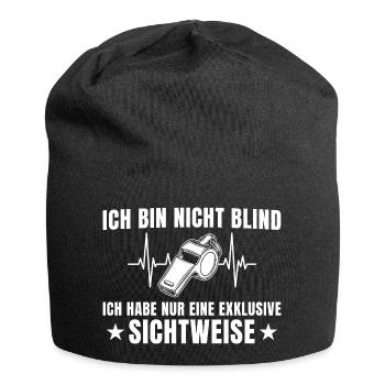 Schiedsrichter Exklusive Sichtweise – Schiri - Jersey-Beanie - Schwarz - Vorne