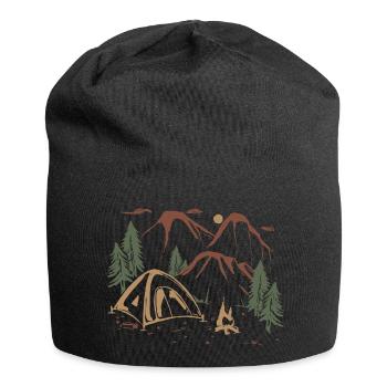 Backcountry Camp Night Sketch - Jersey Beanie - black - Front