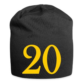 20. 20. JAHRESTAG. 20-JÄHRIGES JUBILÄUM. 20 JAHRE. - Jersey-Beanie - Schwarz - Vorne