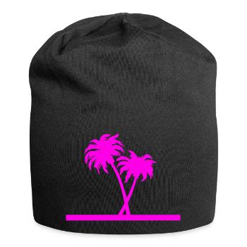 Palmen - Jersey-Beanie - Schwarz - Vorne